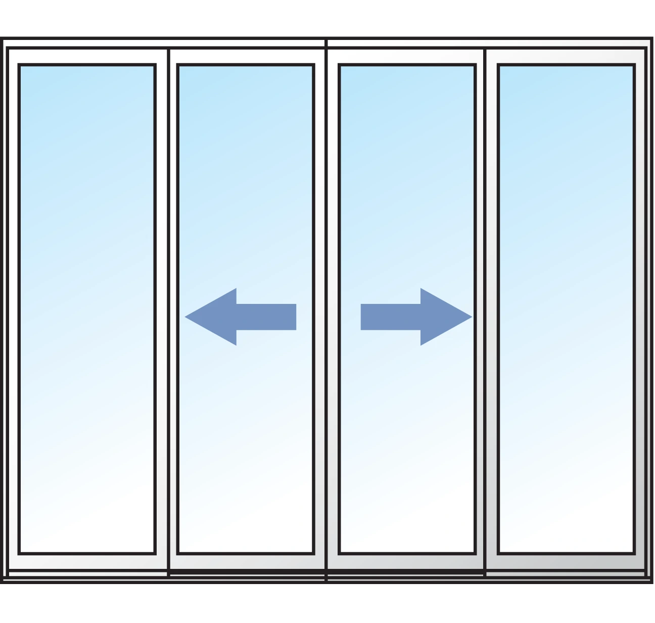 4 Lite Patio Door