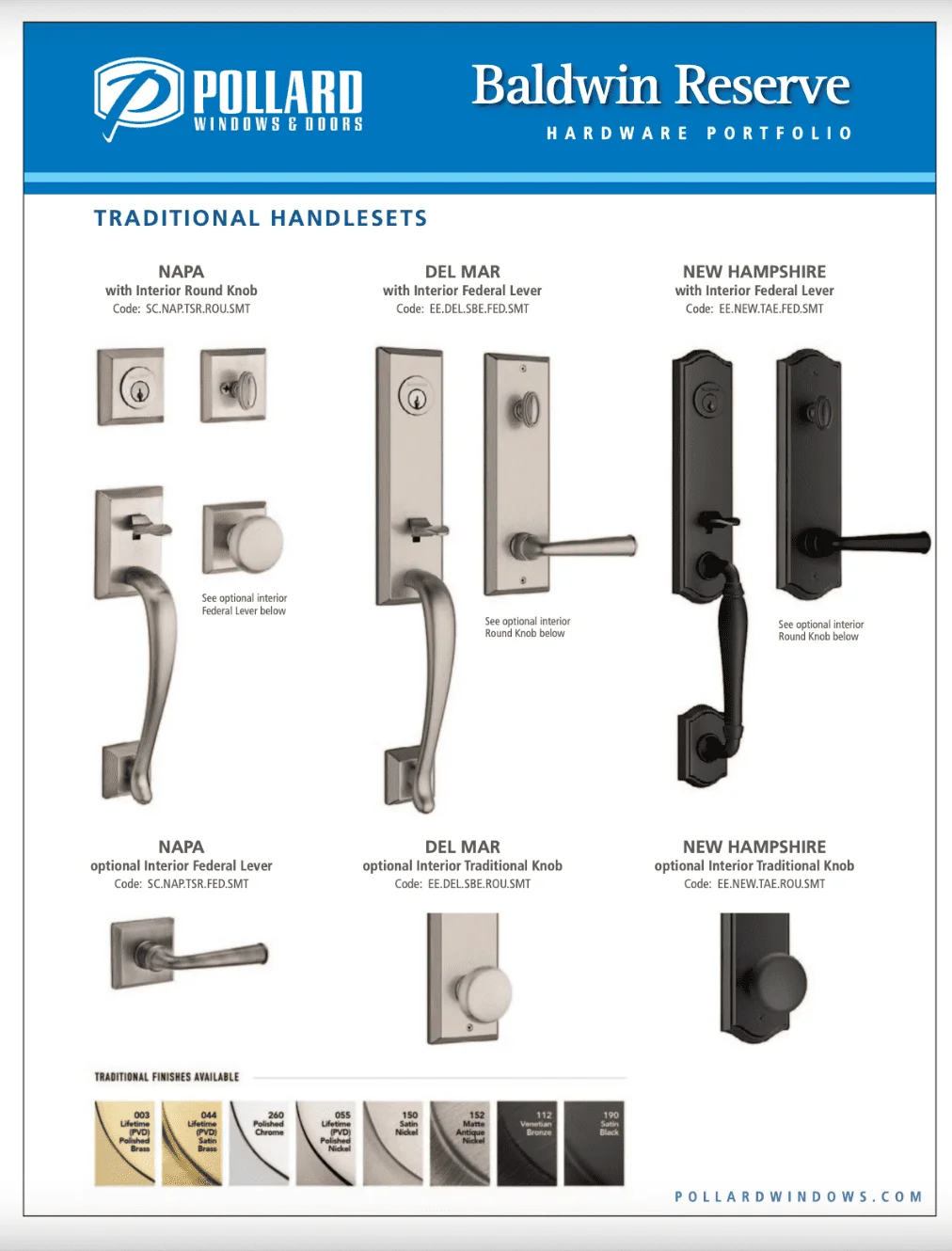 Baldwin Reserve Door Hardware Brochure