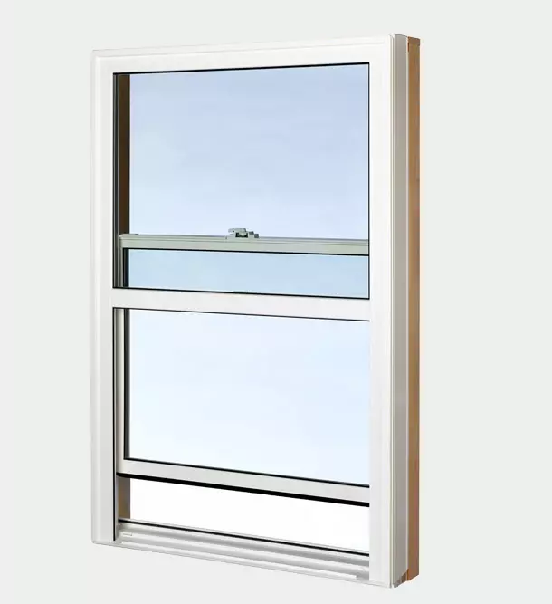Advantage single hung window view - open slider window