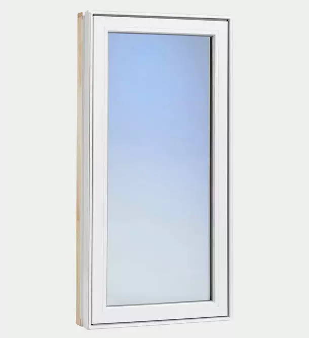 White casement window - side view