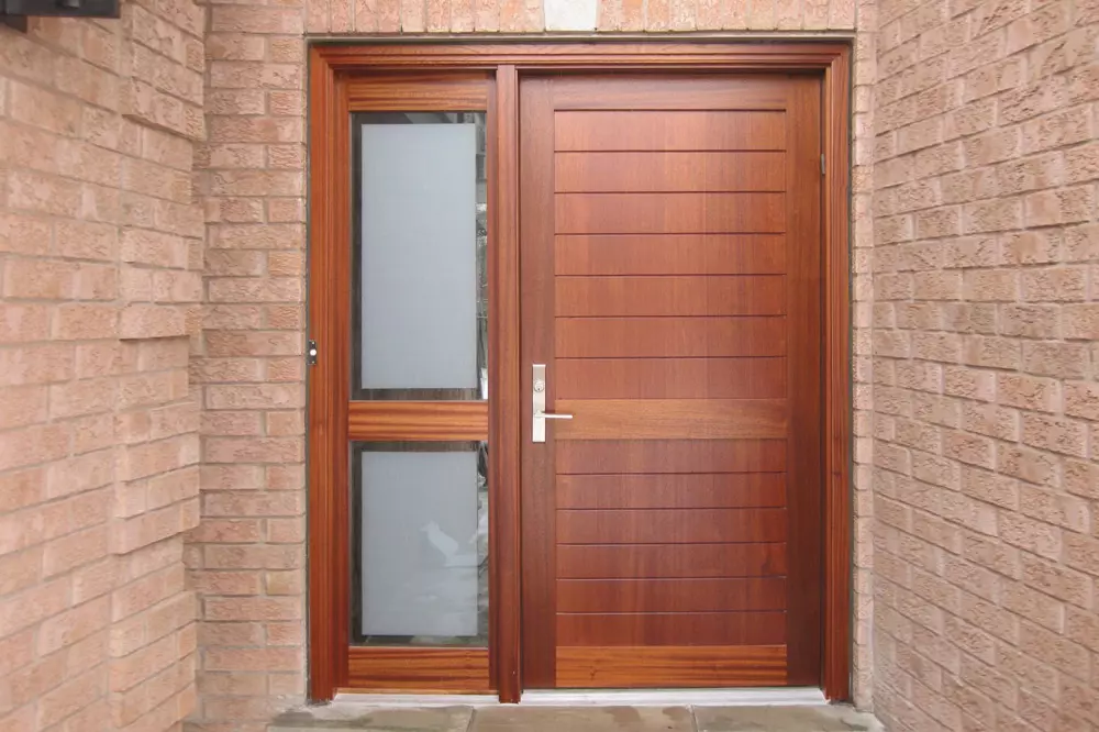 Custom euro style wood entrance door