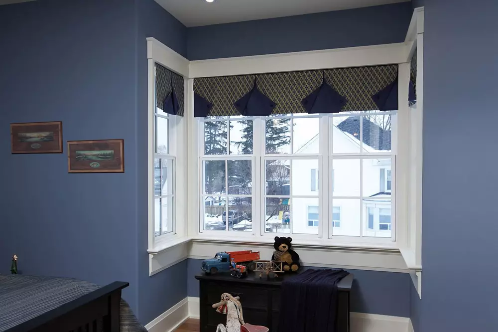 Double hung windows in child's bedroom