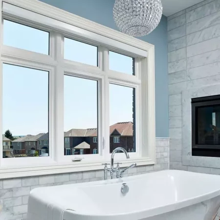 Bathroom with windows - fixed casement windows