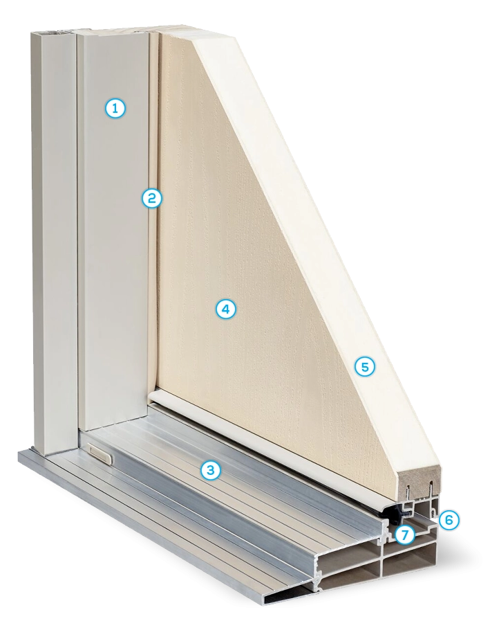 diagram of fiberglass door